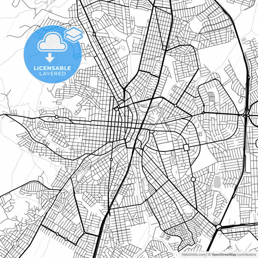 Layered PDF map of Anapolis, Brazil