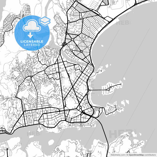 Layered PDF map of Vitoria, Brazil