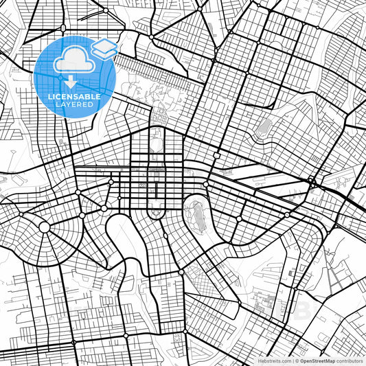 Layered PDF map of Maringa, Brazil
