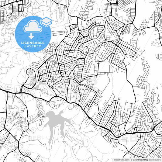 Layered PDF map of Viamao, Brazil