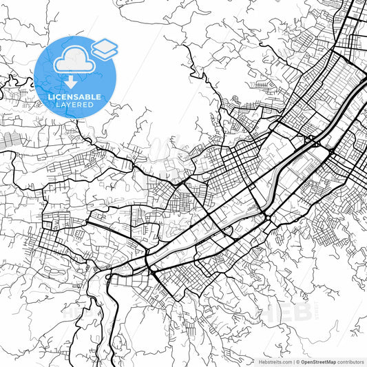 Layered PDF map of Itaguei, Colombia