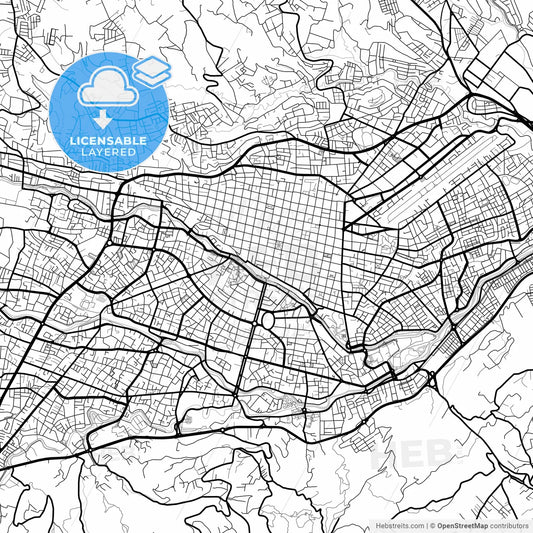 Layered PDF map of Cuenca, Ecuador