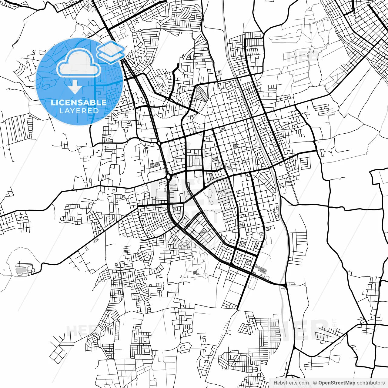 Layered PDF map of Ica, Peru