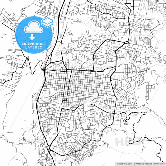 Layered PDF map of San Cristobal, Venezuela