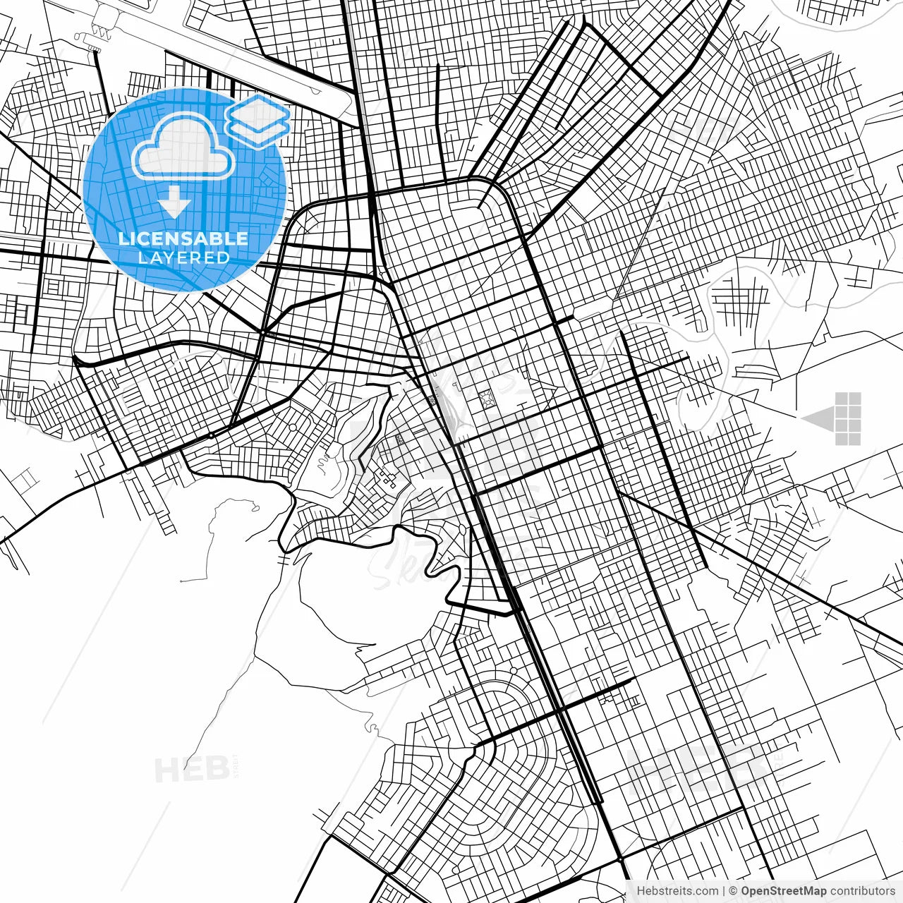 Layered PDF map of Juliaca, Peru