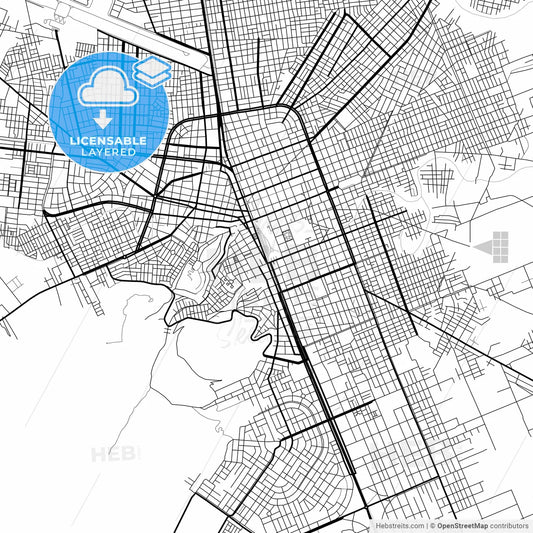 Layered PDF map of Juliaca, Peru