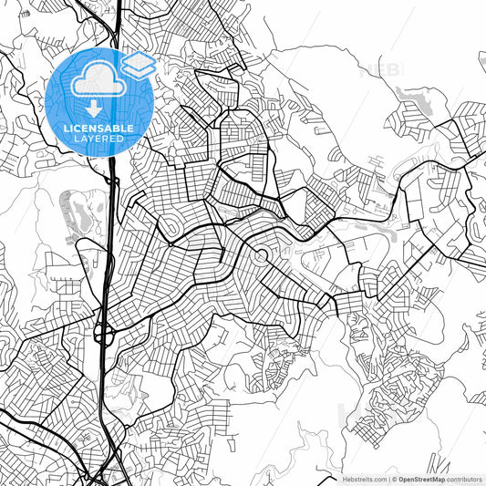 Layered PDF map of Santa Luzia, Brazil
