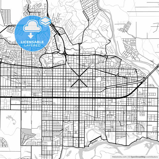 Layered PDF map of Neuquen, Argentina