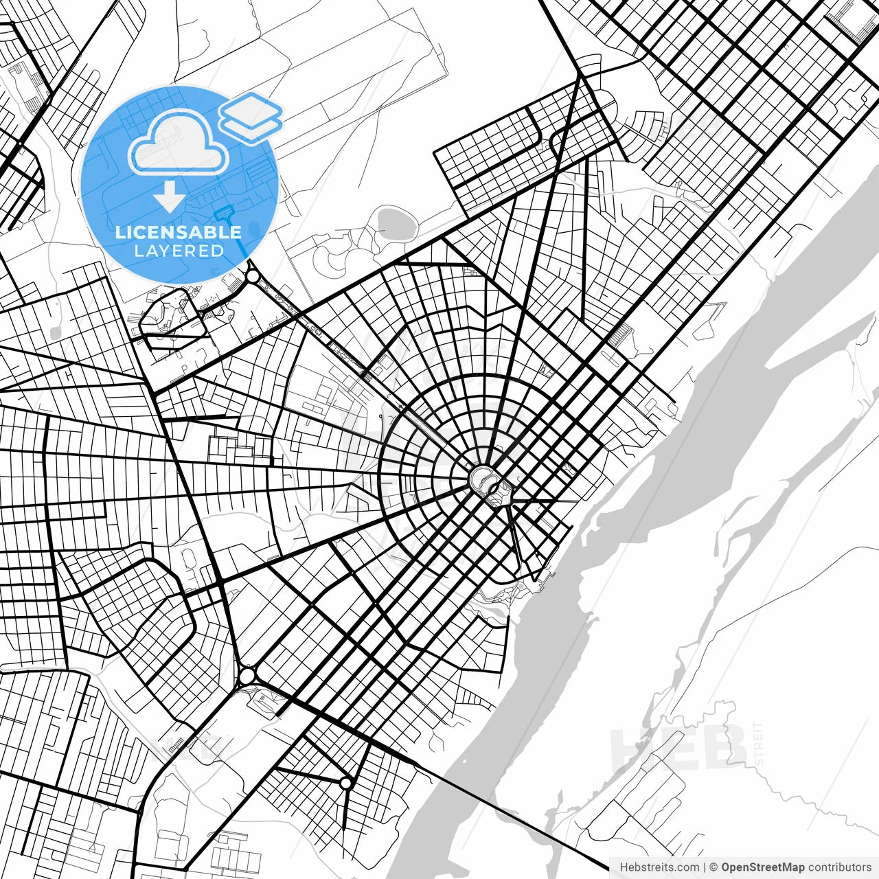Layered PDF map of Boa Vista, Brazil