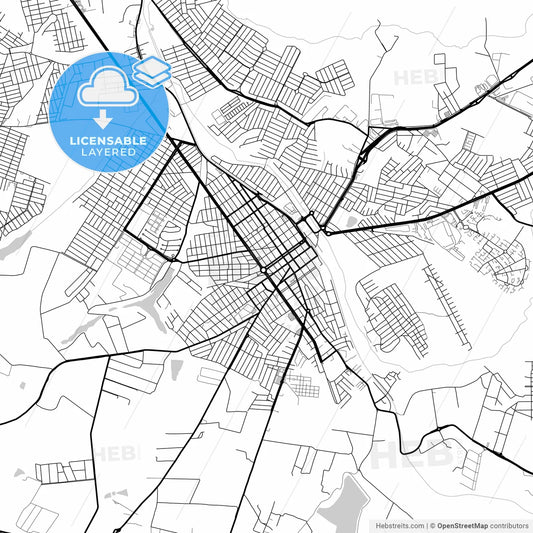 Layered PDF map of Sumare, Brazil