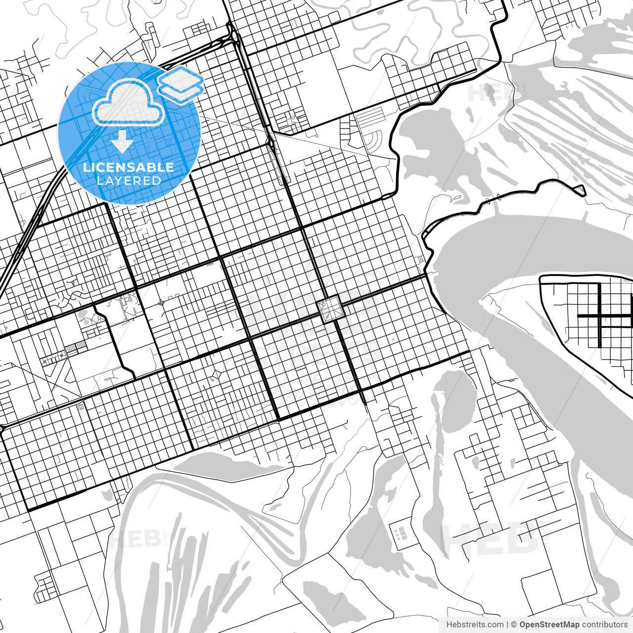 Layered PDF map of Formosa, Argentina