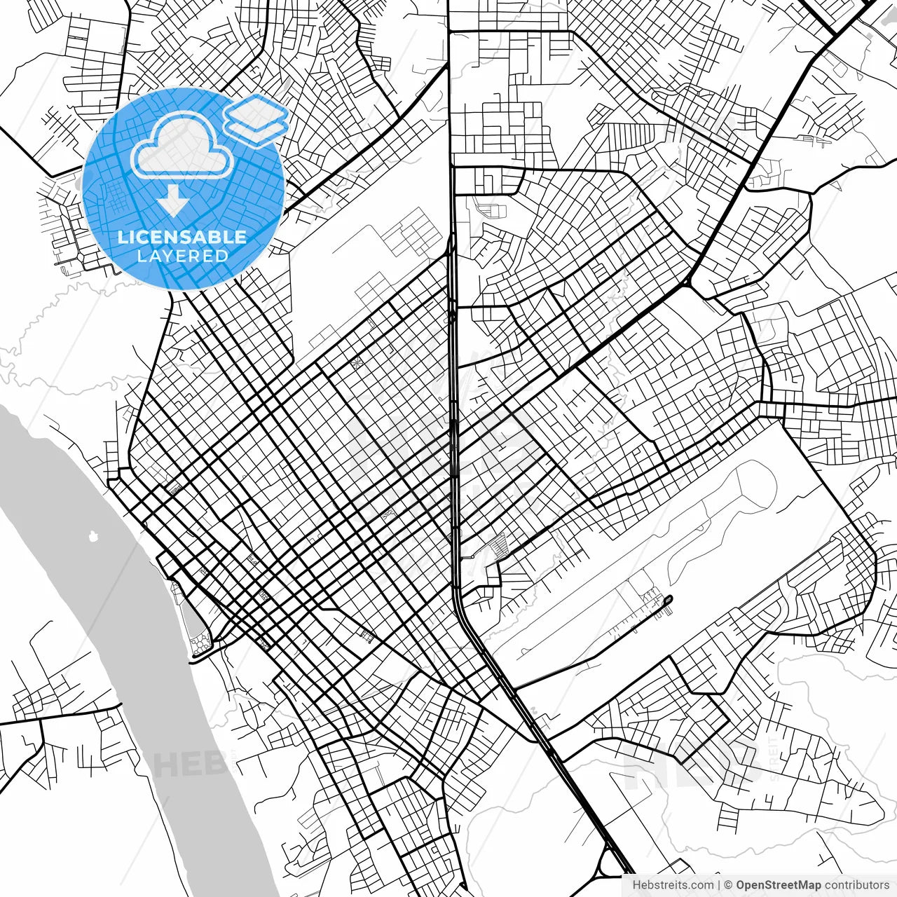 Layered PDF map of Imperatriz, Brazil
