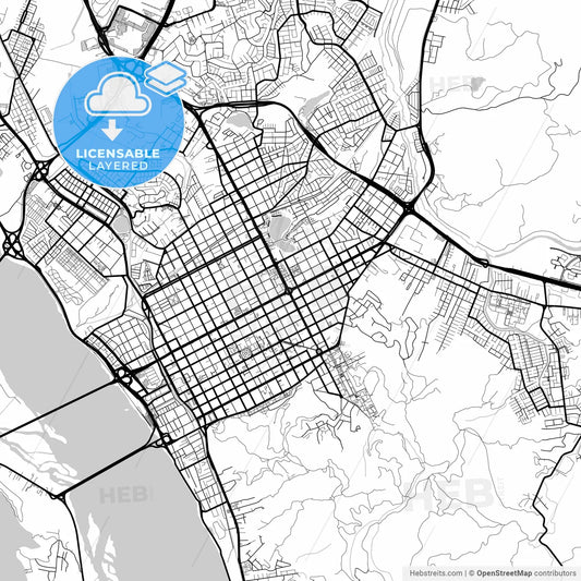 Layered PDF map of Concepcion, Chile