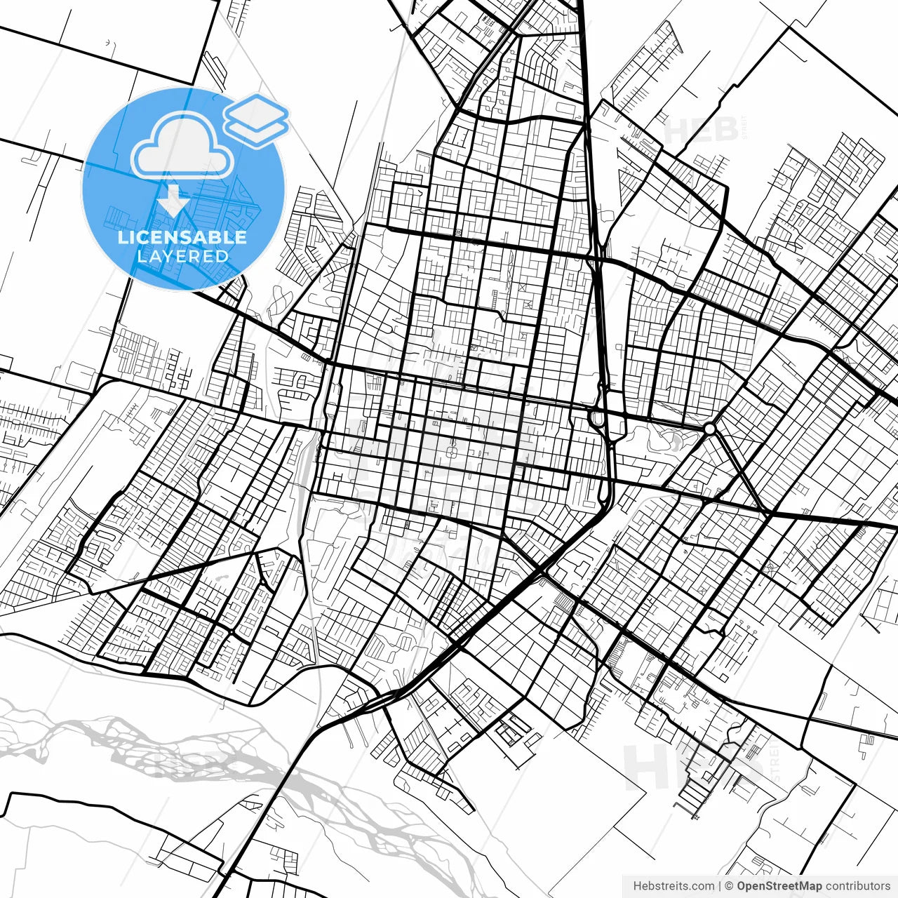 Layered PDF map of Rancagua, Chile