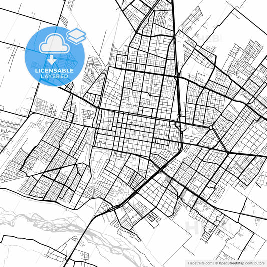 Layered PDF map of Rancagua, Chile