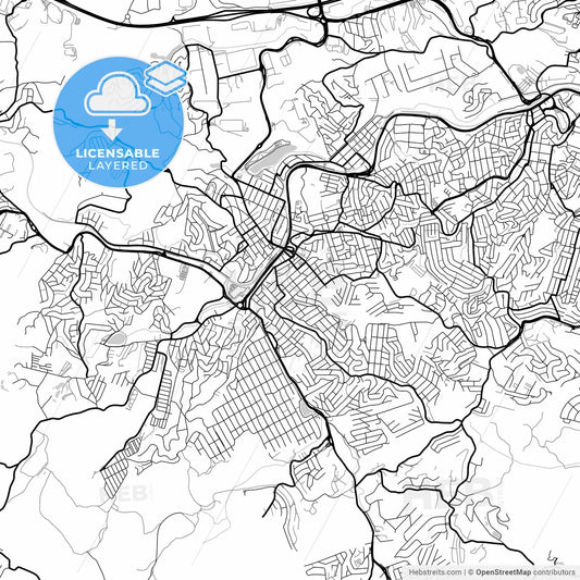 Layered PDF map of Itapevi, Brazil