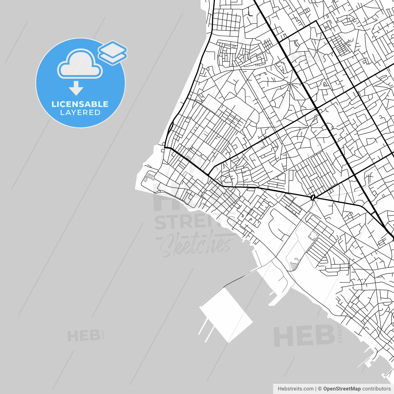Layered PDF map of Cabimas, Venezuela