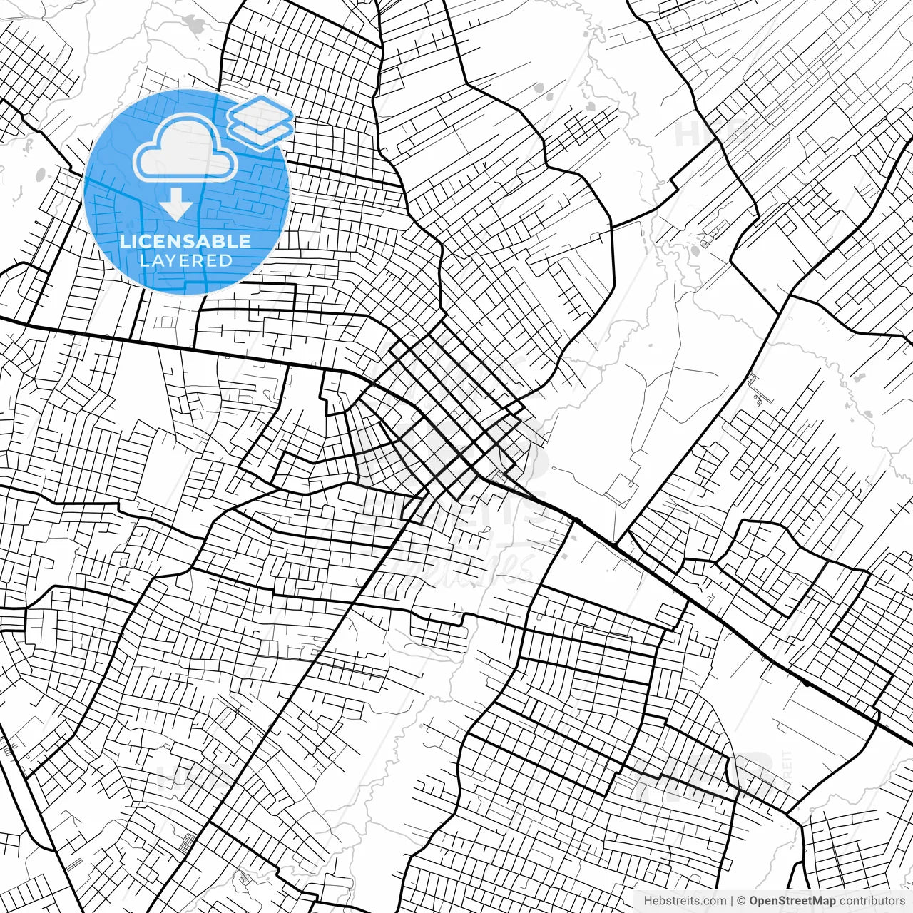 Layered PDF map of Capiata, Paraguay