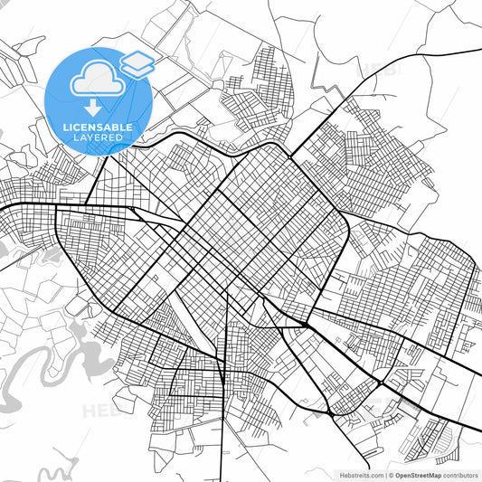 Layered PDF map of Machala, Ecuador