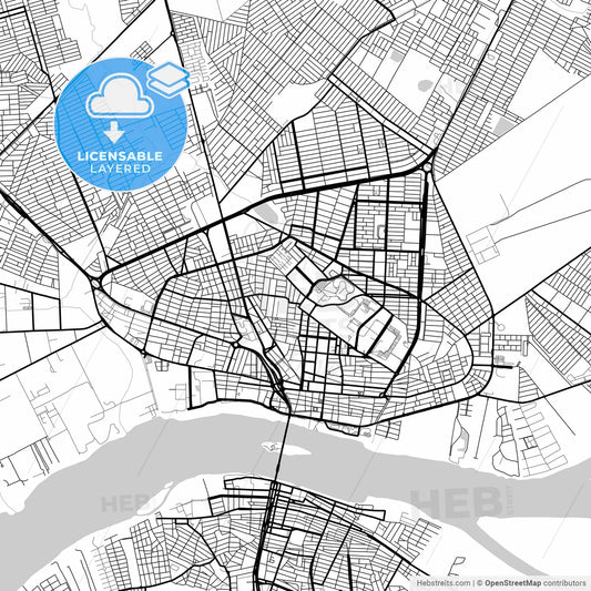 Layered PDF map of Petrolina, Brazil