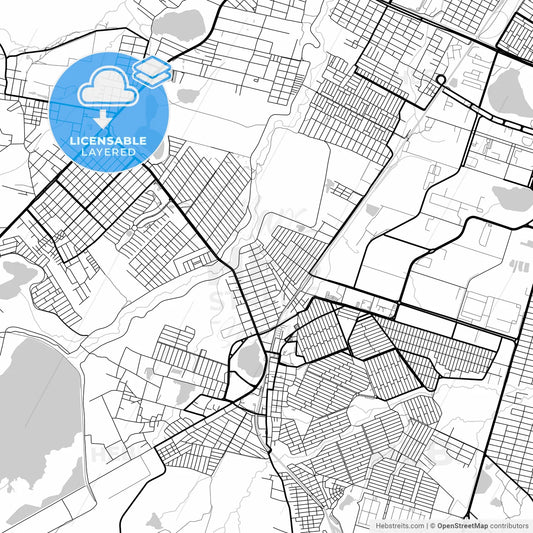 Layered PDF map of Maracanau, Brazil