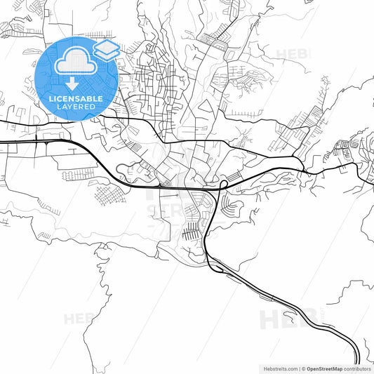 Layered PDF map of Guatire, Venezuela