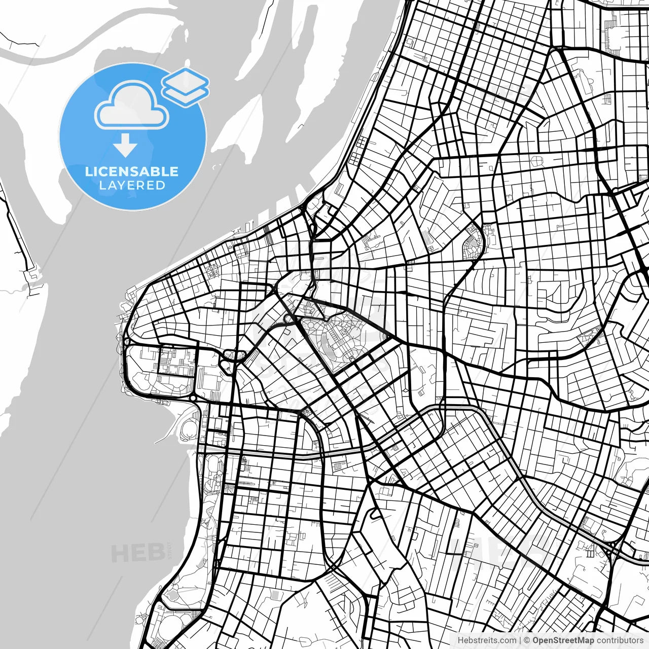 Layered PDF map of Rio Grande, Brazil