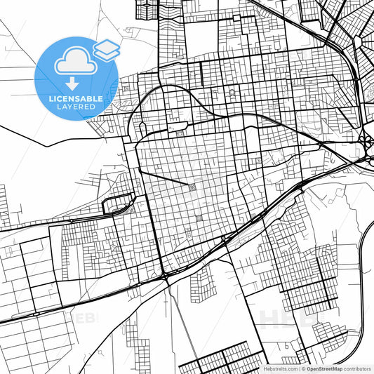 Layered PDF map of San Luis, Argentina