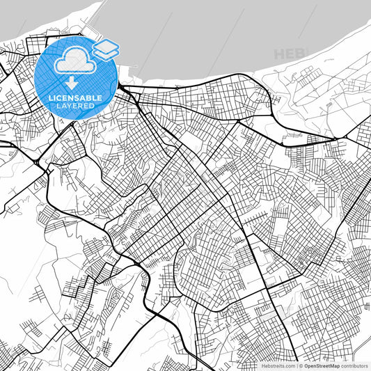 Layered PDF map of Manta, Ecuador