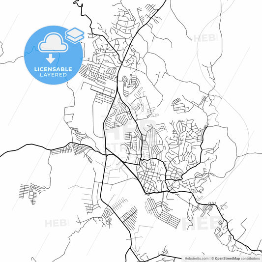 Layered PDF map of Cua, Venezuela