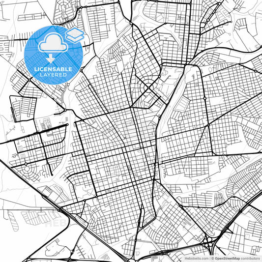 Layered PDF map of Araraquara, Brazil