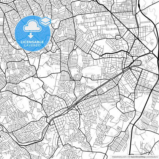 Layered PDF map of Ferraz de Vasconcelos, Brazil