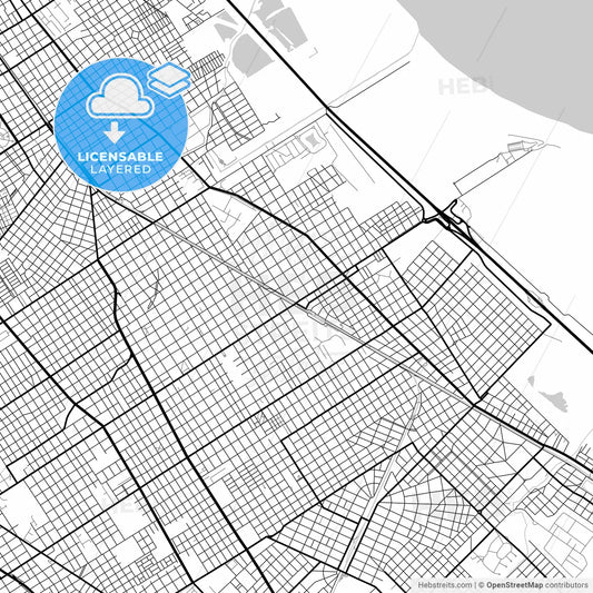 Layered PDF map of Berazategui, Argentina