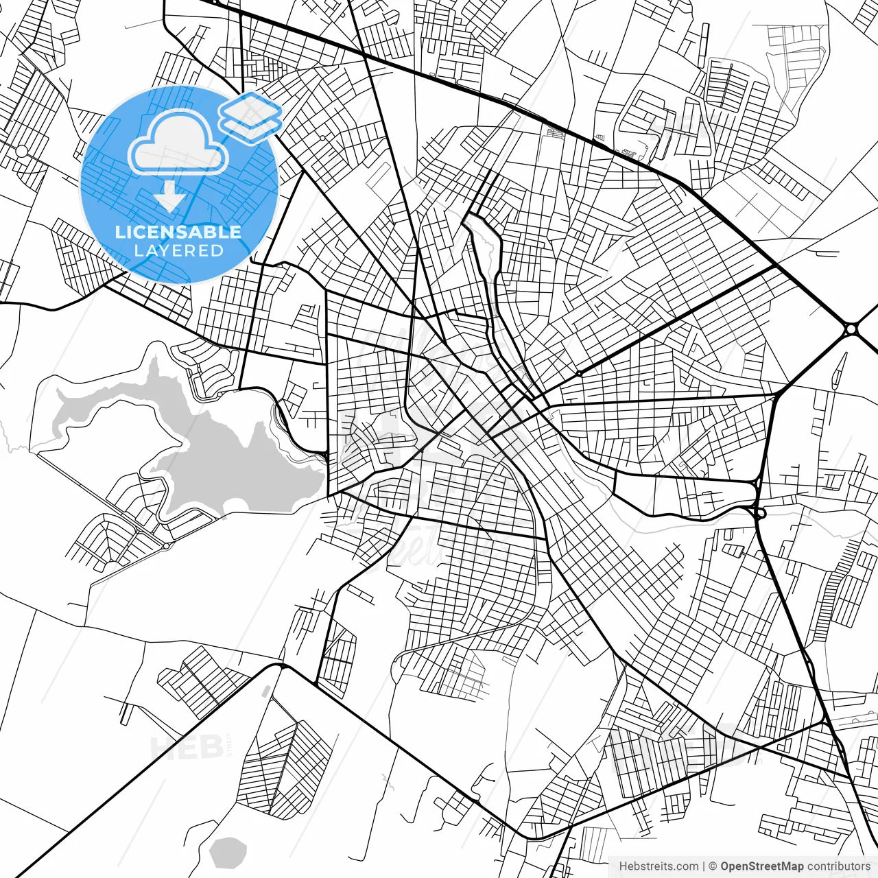 Layered PDF map of Arapiraca, Brazil