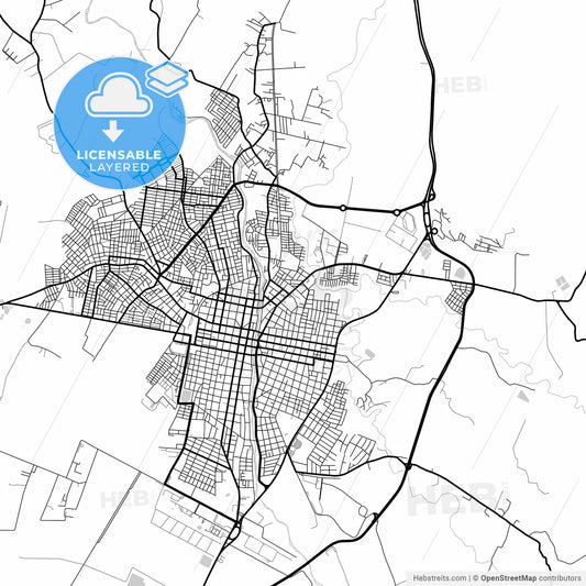 Layered PDF map of Tulua, Colombia