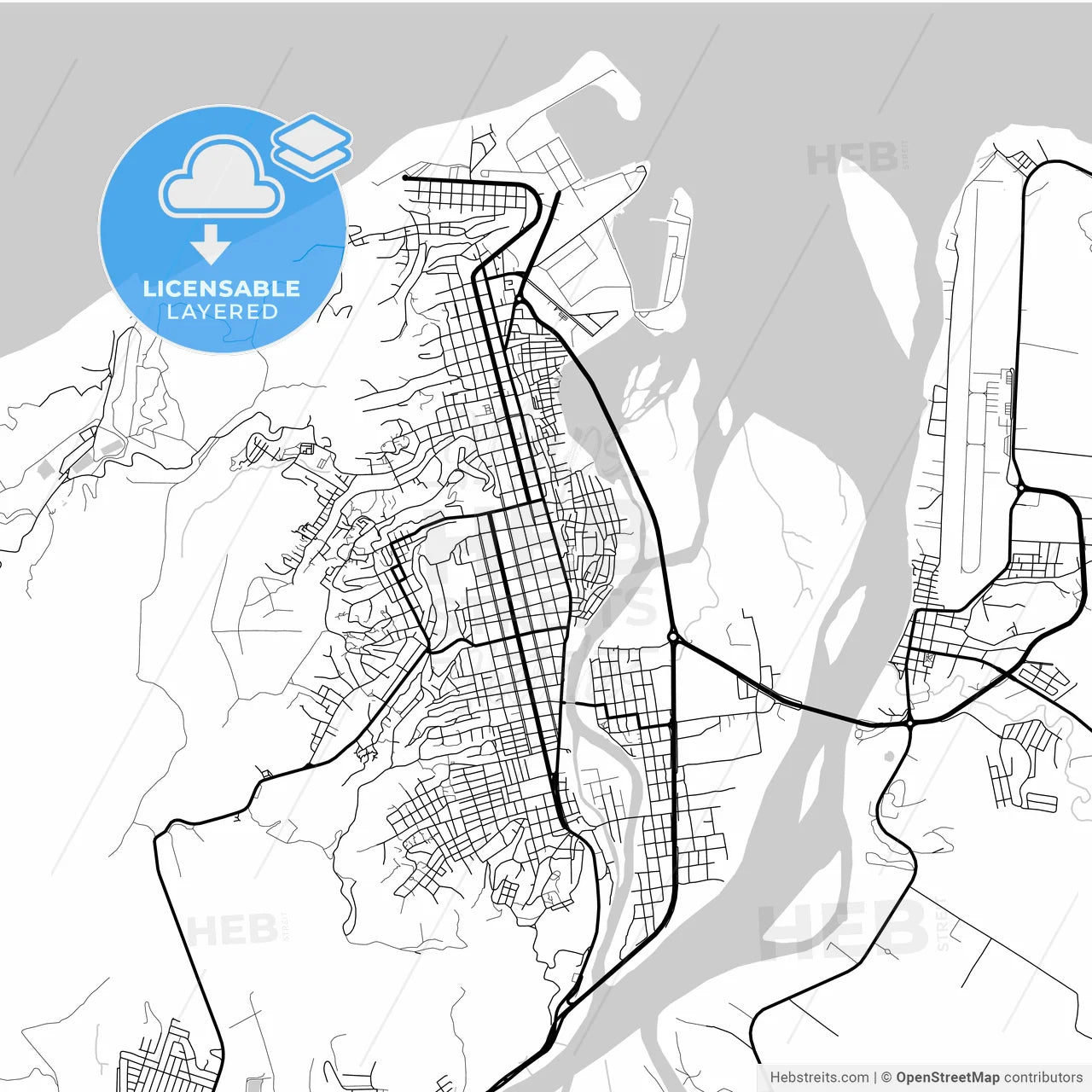 Layered PDF map of Esmeraldas, Ecuador