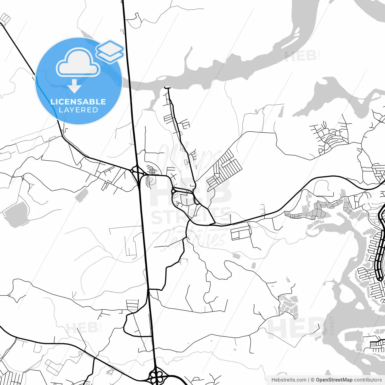 Layered PDF map of Nossa Senhora do Socorro, Brazil