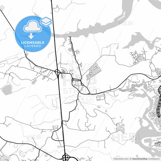 Layered PDF map of Nossa Senhora do Socorro, Brazil