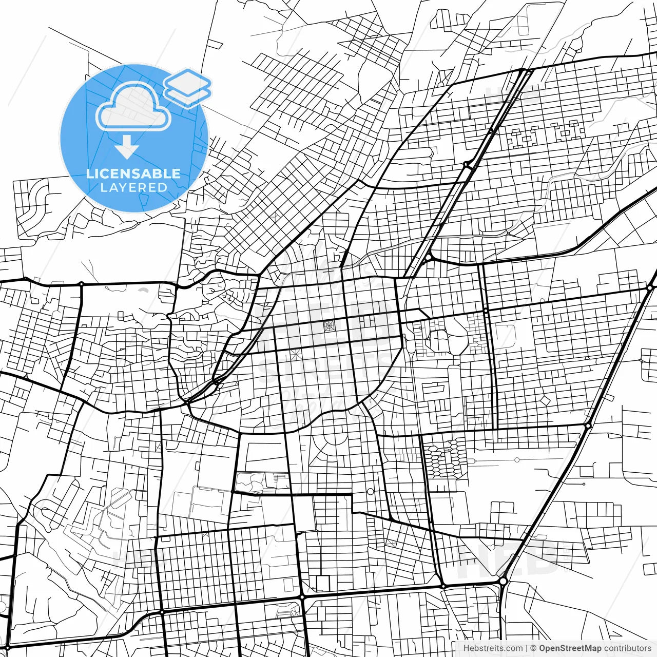 Layered PDF map of La Rioja, Argentina