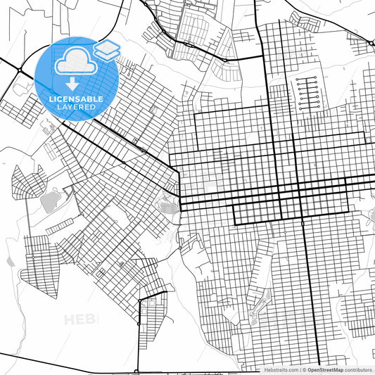 Layered PDF map of Dourados, Brazil