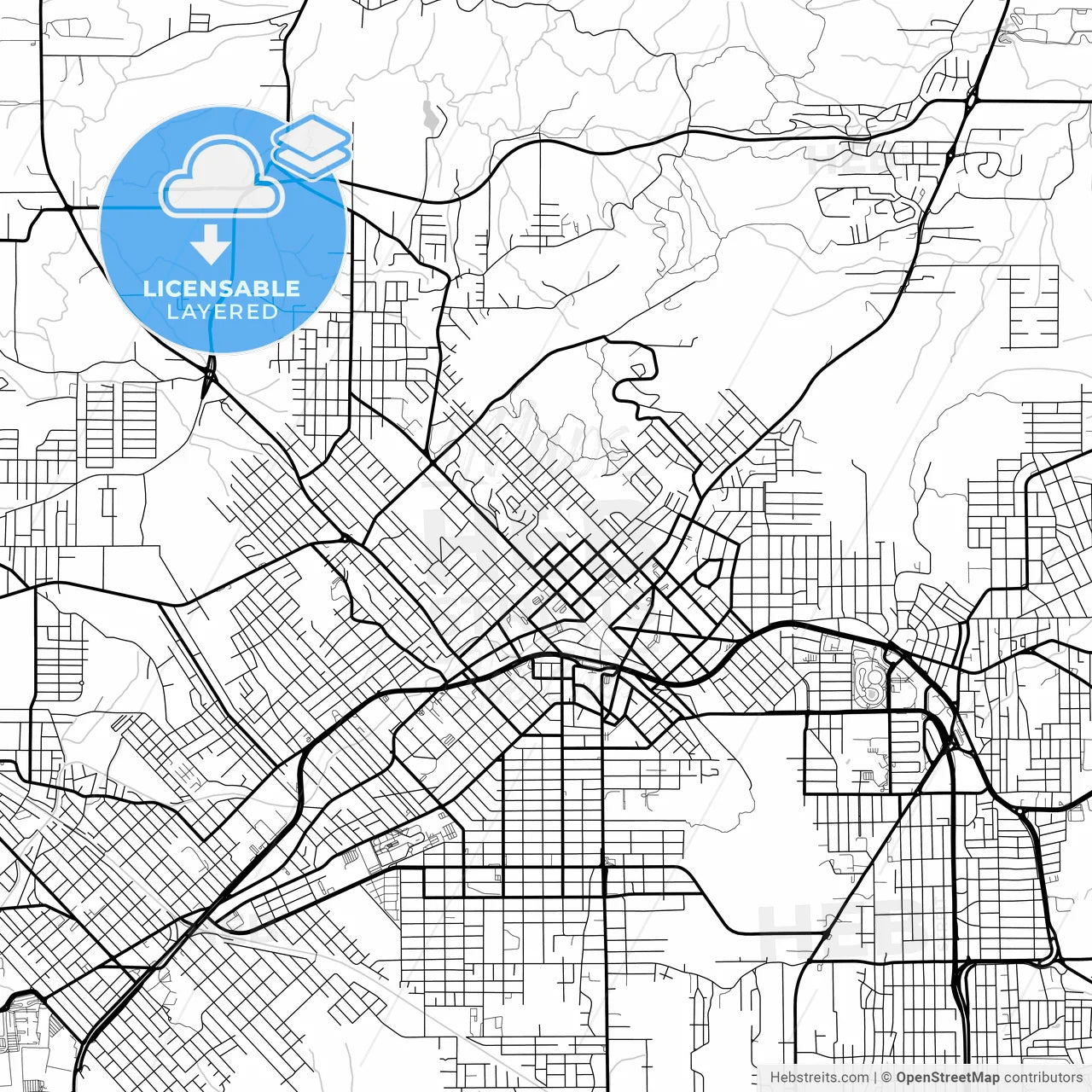 Layered PDF map of Criciuma, Brazil