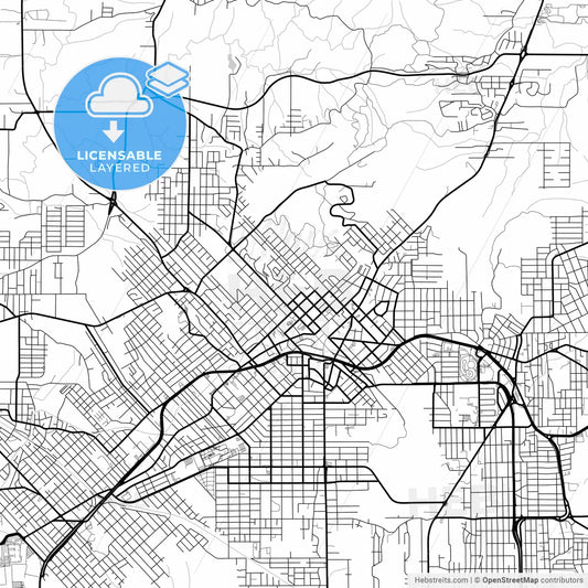 Layered PDF map of Criciuma, Brazil