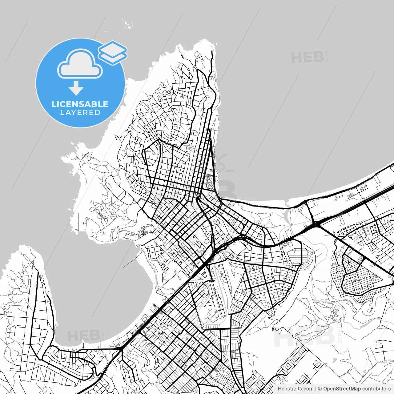 Layered PDF map of Coquimbo, Chile
