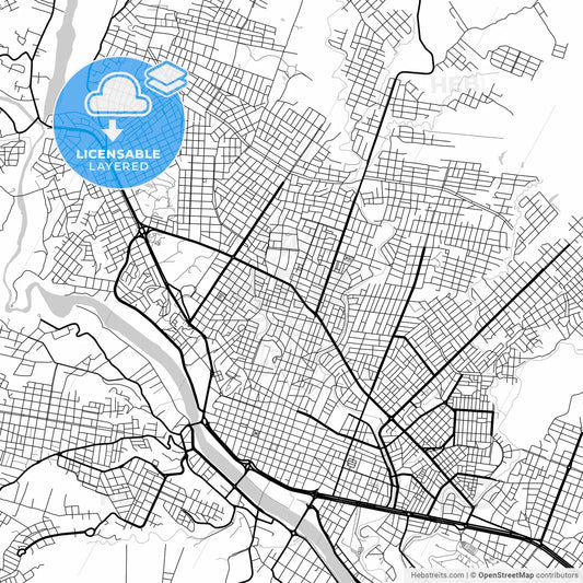 Layered PDF map of Tarija, Bolivia