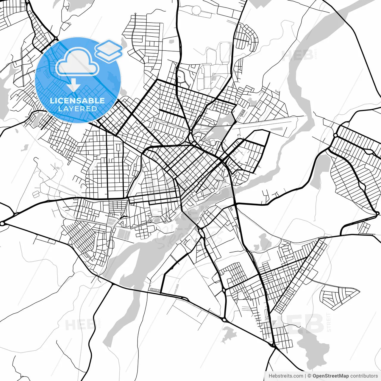 Layered PDF map of Sobral, Brazil