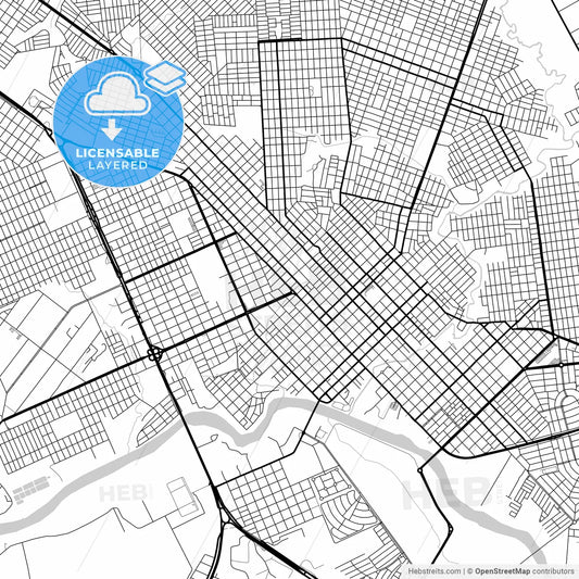Layered PDF map of Rondonopolis, Brazil