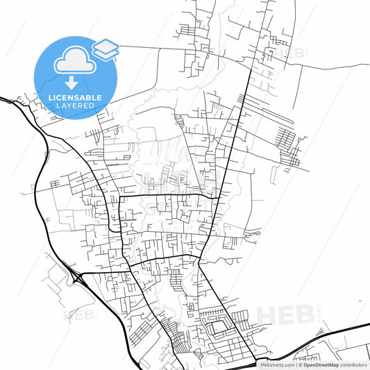 Layered PDF map of Guacara, Venezuela