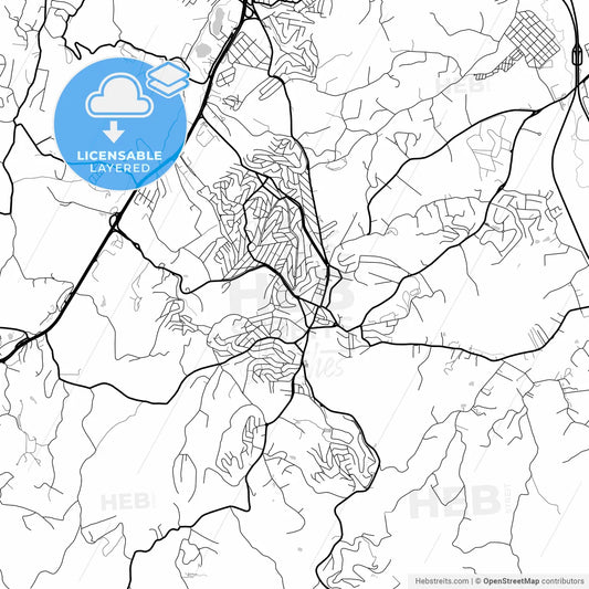 Layered PDF map of Itapecerica da Serra, Brazil