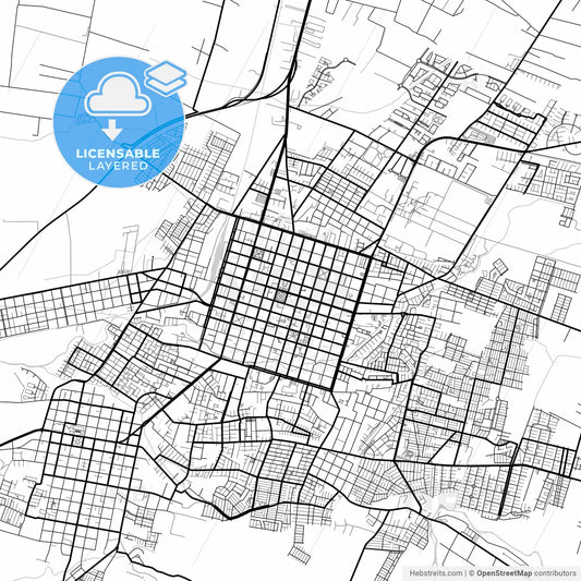 Layered PDF map of Chillan, Chile