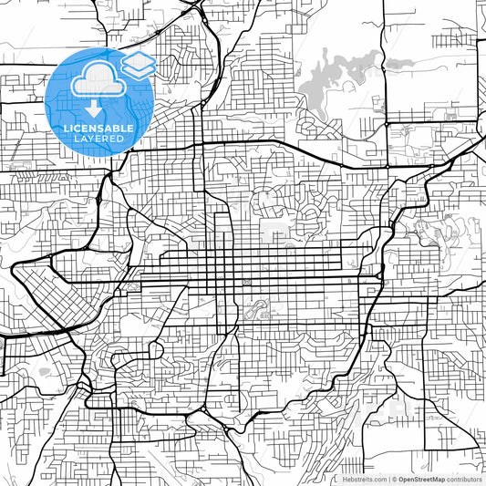 Layered PDF map of Caxias, Brazil